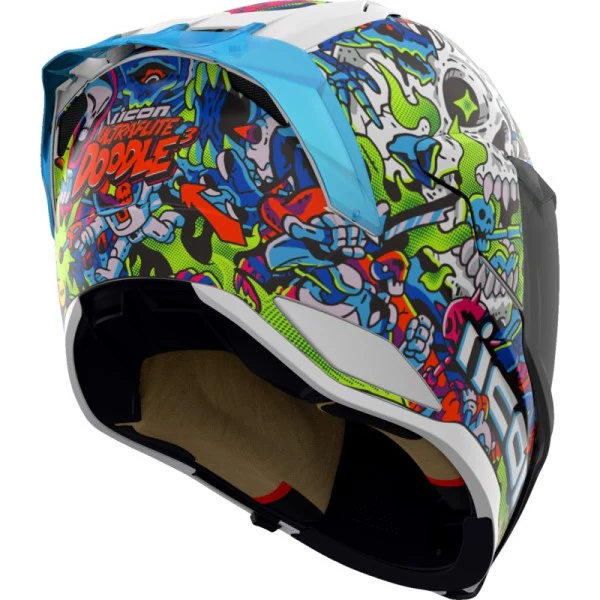 Casque Intégral de Moto Ultraflite Doodle 3 - Image 4