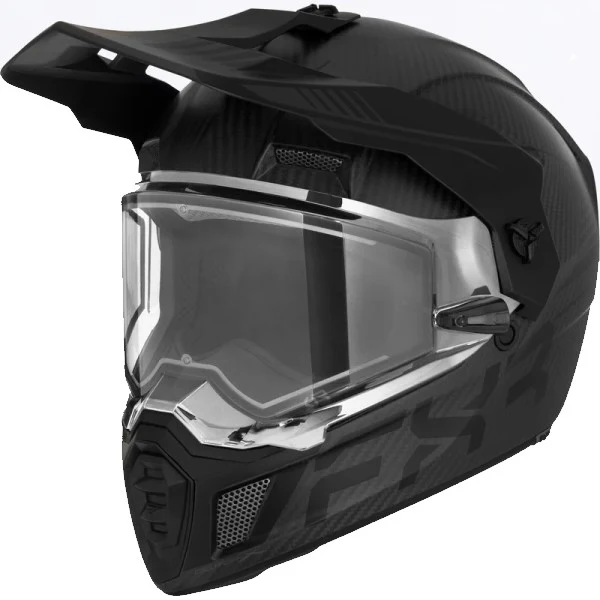 Casque Intégral de Motoneige Clutch X Pro Carbon Visière Double Electrique