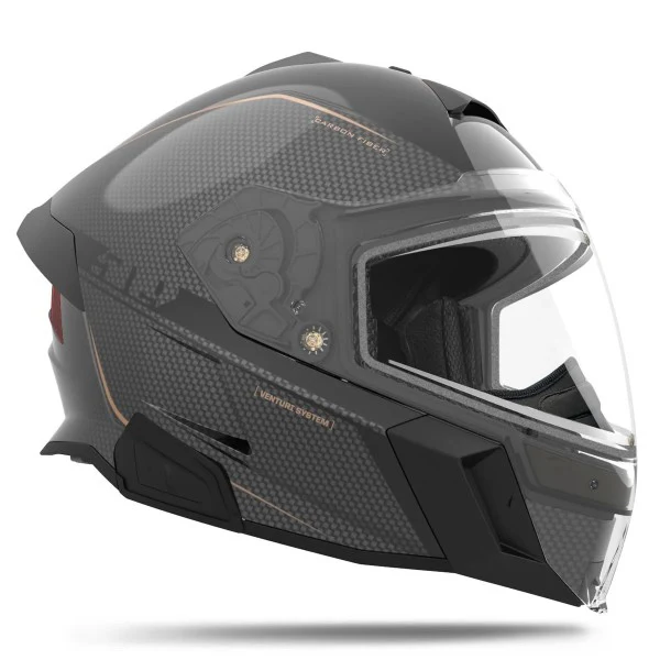 Casque Intégral de Motoneige Delta V Commander Carbone - Image 2