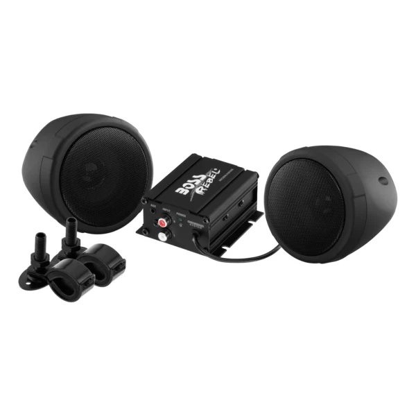 Haut-parleur et Amplificateur Noir