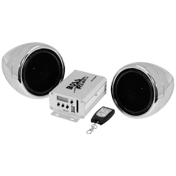 Haut-parleur imperméable 600W Chromé