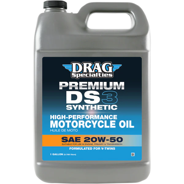 Huile à moteur de Moto DS3 Premium entièrement Synthetic 20W-50 - Drag Specialties
