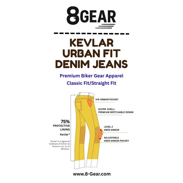 Pantalon de Moto Jeans Kevlar - Image 10