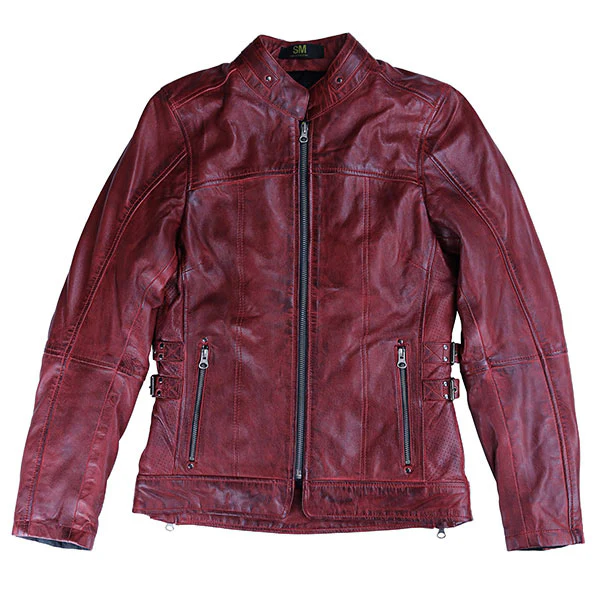 Manteau de Moto en Cuir Bergen Femme - Image 2
