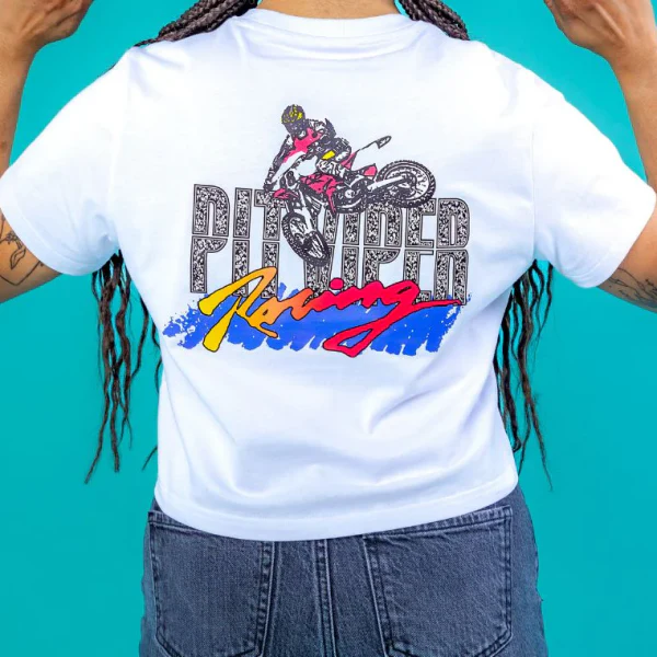 T-Shirt Racing Crop Femme - Image 4
