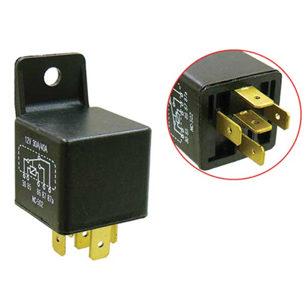 Relais 12V 30AMP à 5 Connecteurs